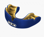 Капа OPRO Power-Fit Single Series Dark Blue/Gold фото